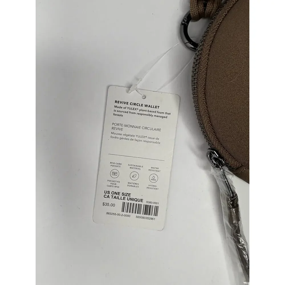 Athleta Revive Circle Wallet Brown